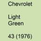 Preview: Chevrolet, Light Green, 43 (1976).